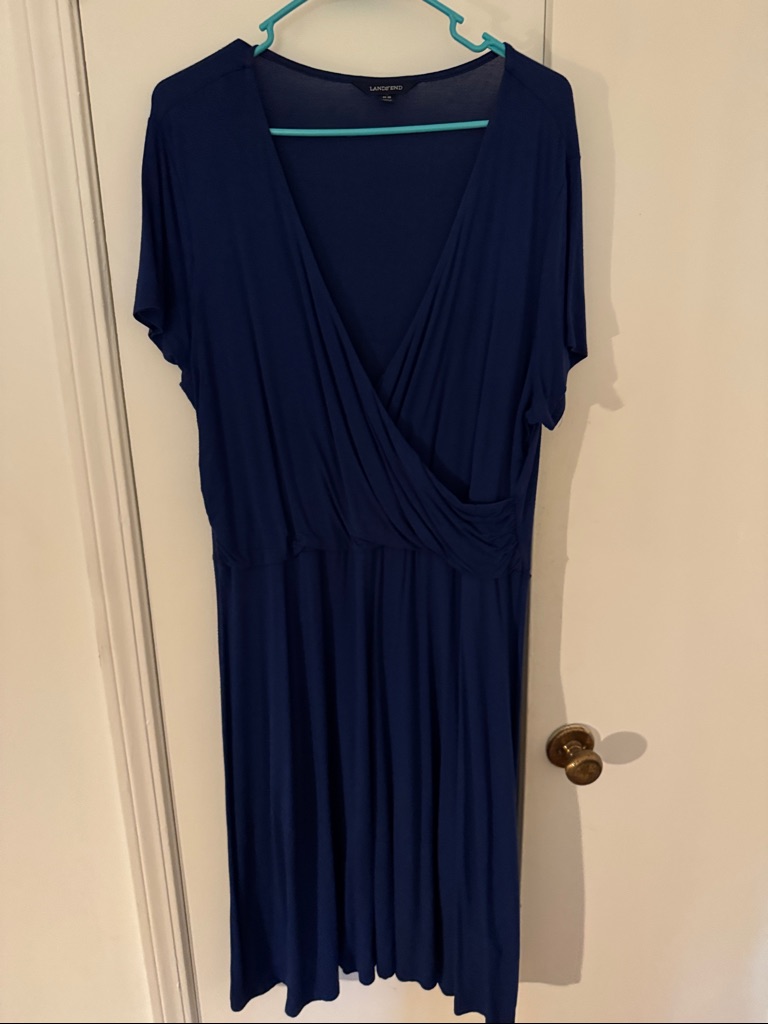 Lane Bryant New York Deep Navy Surplice Midi Dress